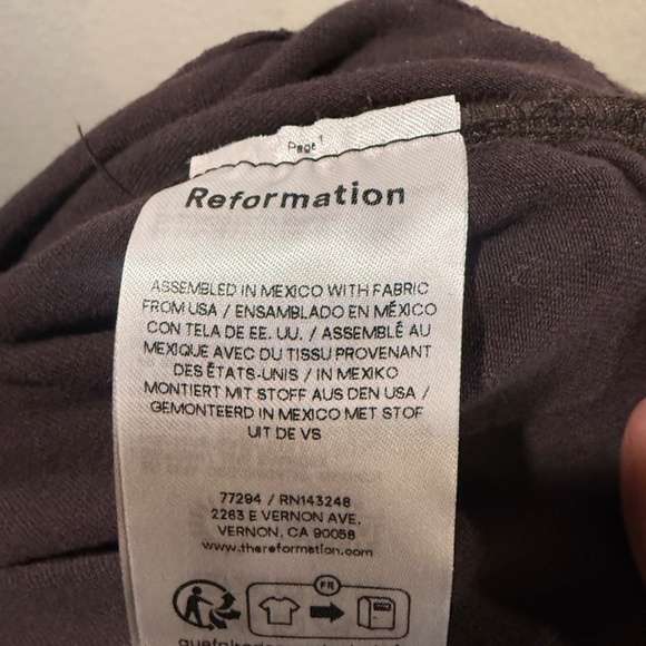 Reformation chocolate brown tank top, NWT - Picture 5 of 7